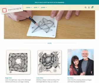 Zentangle.com(Bring out the artist inside you with the Zentangle Method. An easy) Screenshot