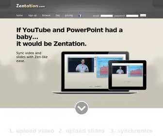 Zentation.com(Webinar software) Screenshot