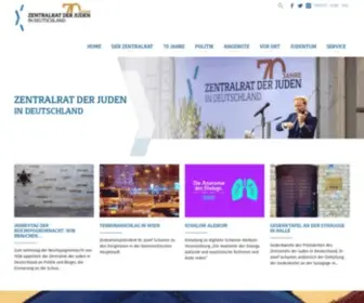 Zentralratderjuden.de(Zentralrat der Juden in Deutschland) Screenshot