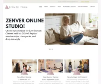 Zenveryoga.com(Zenver Yoga) Screenshot