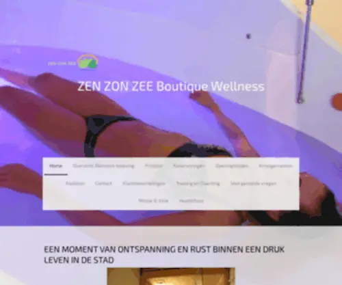 Zenzonzee.nl(ZEN ZON ZEE een moment van ontspanning en rust in Utrecht) Screenshot