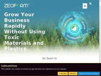 Zeoform.com(Grow your business rapidly without using toxic materials and plastics with Zeoforms world) Screenshot