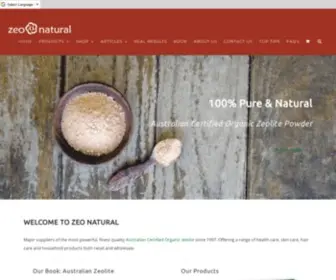 Zeonatural.com(Natural Zeolite Powder) Screenshot