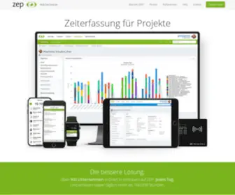 Zep-Online.de(Zeiterfassung für Projekte & Mitarbeiter) Screenshot