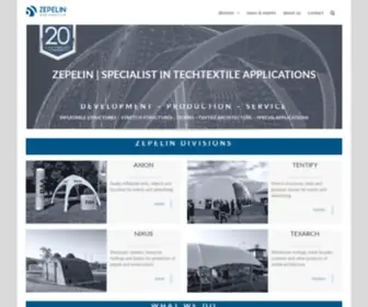 Zepelin.sk(Inflatable, tent and roof systems) Screenshot