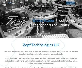 Zepf.co.uk(Zepf Technologies UK) Screenshot