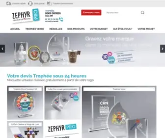 Zephyr3D-Pro.com(Le Trophée en Verre Personnalisé) Screenshot