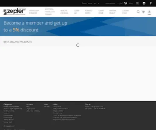 Zepter.co.il(Home page of Zepter International) Screenshot