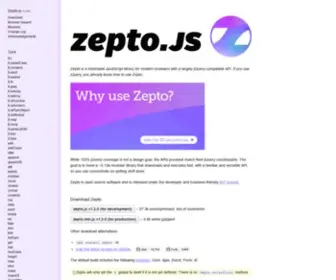 Zeptojs.com(The aerogel) Screenshot