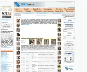Zergportal.de(Das soziale Tierschutznetzwerk) Screenshot