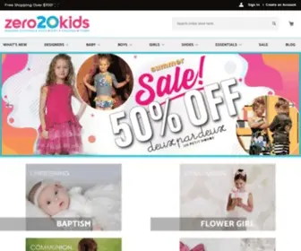 Zero20Kids.com(Designer Kids Wear & Children's Designer Clothing) Screenshot