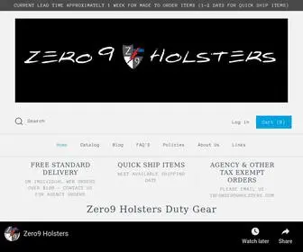 Zero9Holsters.com(Zero9 Holsters) Screenshot