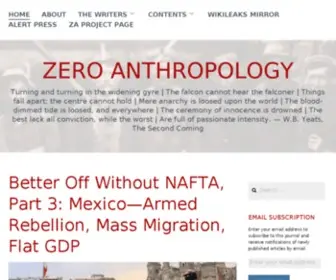 Zeroanthropology.net(ZERO ANTHROPOLOGY) Screenshot