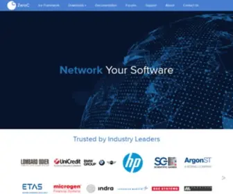 Zeroc.com(Network Your Software) Screenshot