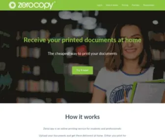 Zerocopy.be(Zerocopy, the cheapest way to print your documents) Screenshot