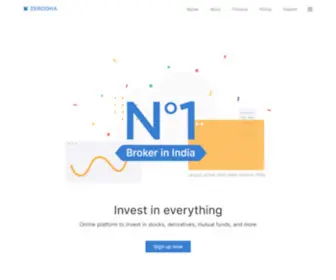 Zerodha.com(Online stock trading at lowest prices from India's biggest stock broker) Screenshot