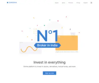 Zerodha.io(Online stock trading at lowest prices from India's biggest stock broker) Screenshot