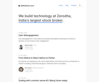 Zerodha.tech(Zerodha Tech Blog) Screenshot