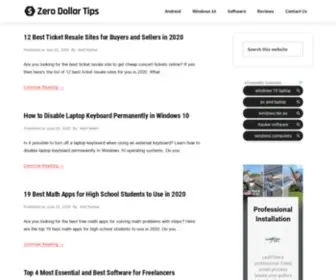 Zerodollartips.com(Zero Dollar Tips) Screenshot