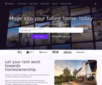 Zerodown.com(Homes for sale) Screenshot