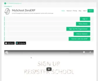 Zeroerp.com(MySchool ZeroERP) Screenshot