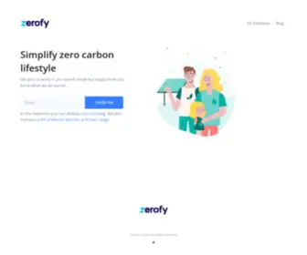 Zerofy.net(Simplifying the transition to zero carbon lifestyle) Screenshot