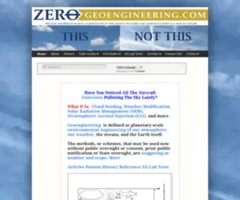 Zerogeoengineering.com(Weather Modification Awareness & Activism) Screenshot