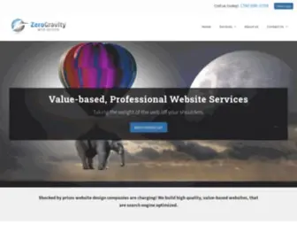 Zerogravitywebworks.com(Website Design) Screenshot