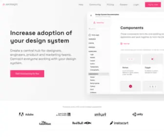 Zeroheight.com(Document your design systems) Screenshot