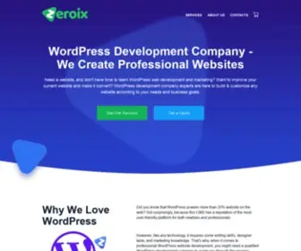 Zeroix.com(WordPress Development Company) Screenshot