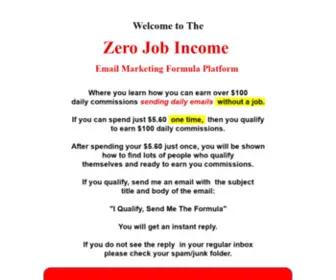 Zerojobincome.com(Zero Job Income) Screenshot