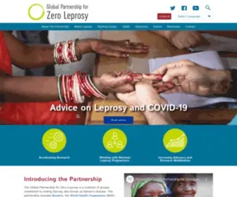 Zeroleprosy.org(Global Partnership for Zero Leprosy) Screenshot