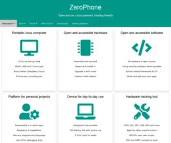 Zerophone.org(Open-source, linux-powered, hacking-friendly) Screenshot