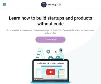 ZeroqOde.com(No-code app templates, courses, plugins and more) Screenshot