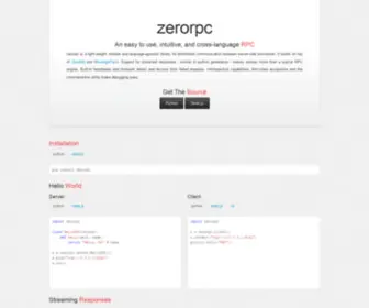 Zerorpc.io(Zerorpc) Screenshot