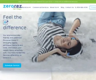 Zerosandiego.com(Zerorez Carpet Cleaning San Diego is equipped with Powered Water®) Screenshot