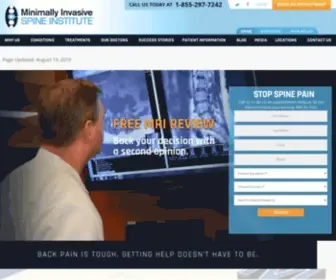 Zerospinepain.com(Minimally Invasive Laser Spine Surgery) Screenshot