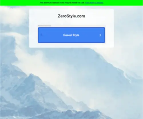 Zerostyle.com(Zerostyle) Screenshot