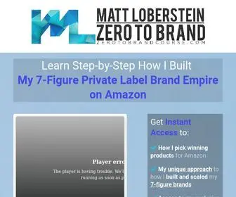 Zerotobrandcourse.com(Zero to Brand Course) Screenshot