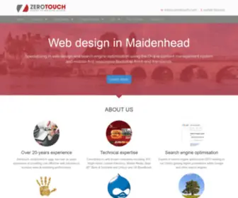 Zerotouch.com(Web Design in Maidenhead) Screenshot