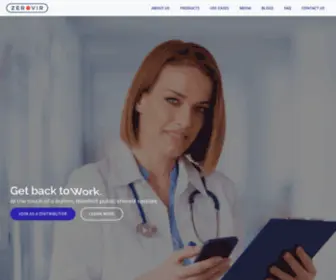 Zerovireurope.com(A Sanitization solution for public shared spaces) Screenshot