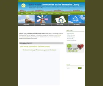 Zerowastecommunities.org(Zero Waste Communities of San Bernadino County) Screenshot