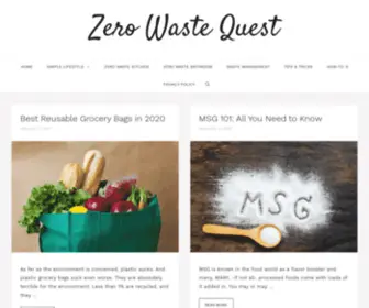 Zerowastequest.com(Zero Waste Quest) Screenshot