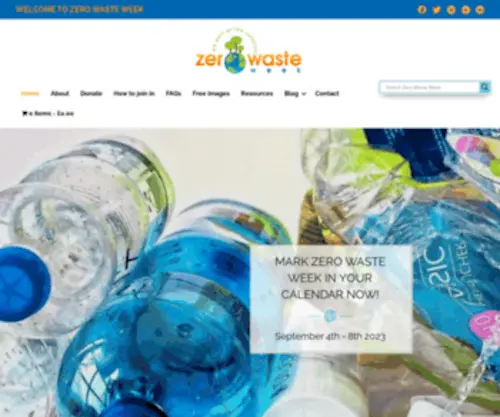Zerowasteweek.co.uk(The theme for Zero Waste Week 2014) Screenshot