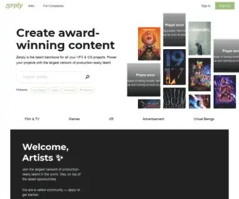 Zerply.com(The professional VFX & Animation platform) Screenshot