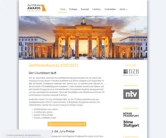 Zertifikateawards.de(ZertifikateAwards 2020/2021) Screenshot