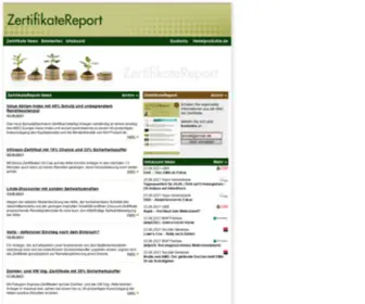 Zertifikatesparen.de(ZertifikateReport) Screenshot