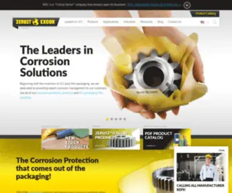 Zerust.com(Corrosion Solutions from ZERUST®) Screenshot