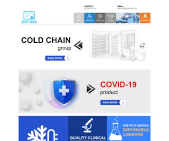 Zest-MED.com(Zest-Med.net หนึ่งในผู้นำธุรกิจ Bio-medical เครื่องมือแพทย์) Screenshot
