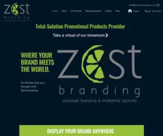 Zestbrandingsa.com(Corporate Gifting and Promotional Material) Screenshot